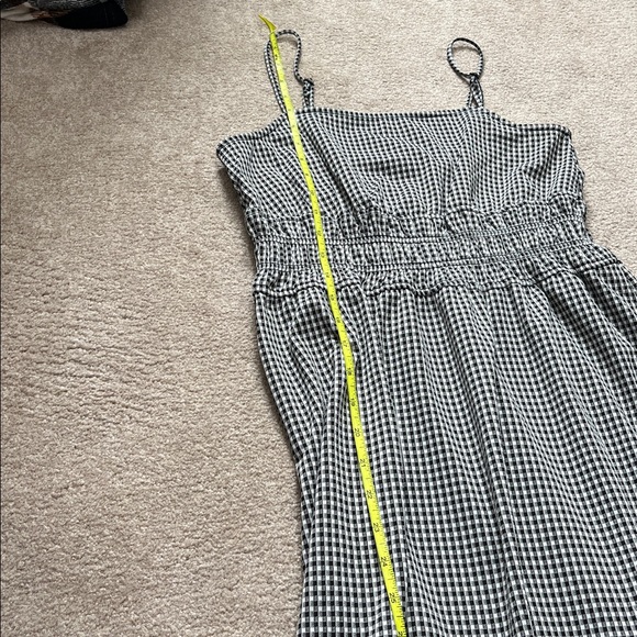 Vero Moda Tilly Calf Checked Smocked waist Gingham Dress XS Adjustable Straps - Picture 10 of 11